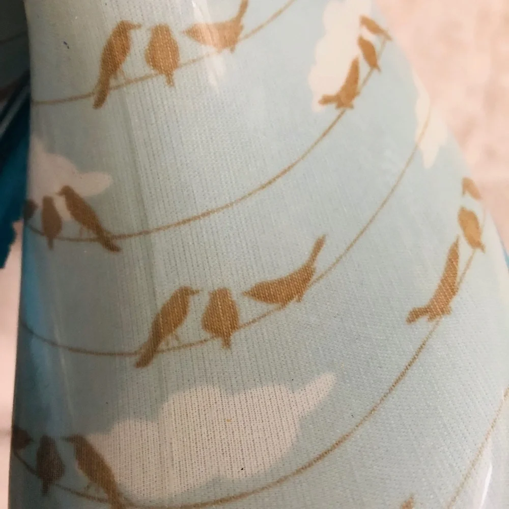 NWOT SPLASH Blue bird cloud rain water boots Size 4 & 5